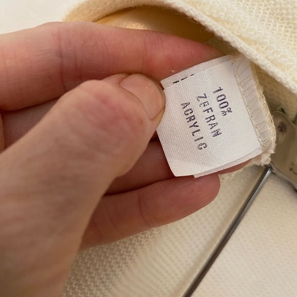 Swingster Vintage Mens Beechcraft Aviation White Cardigan Sweater - Picture 10 of 11